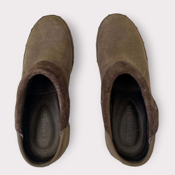 Merrell Luxe Wrap Suede Clogs 7.5 Womens Leather Studded Slip On Comfort Shoes - Picture 5 of 10